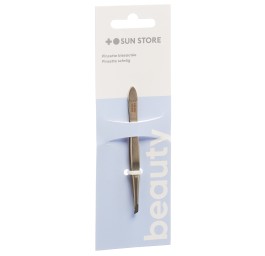 SUN STORE Beauty pincette biseautée nickel mat