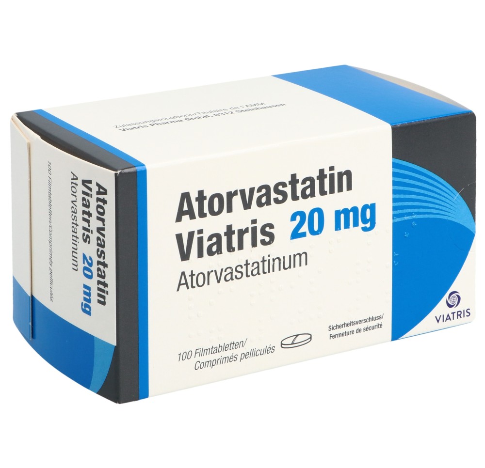 ATORVASTATIN Viatris cpr pell 20 mg 100 pce ATORVASTATIN Viatris cpr pell 20 mg 100 pce