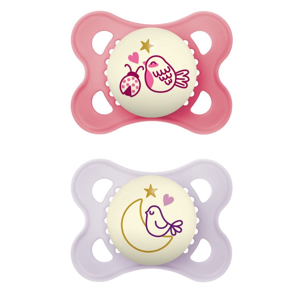 MAM Night lolette sil 0-6m Girl 2 pce