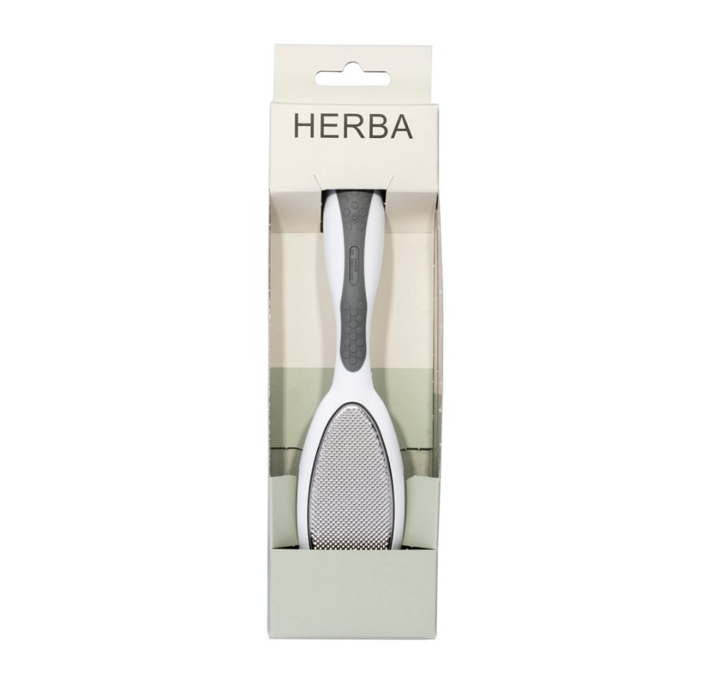 HERBA râpe à pied avec lime softtouch gris