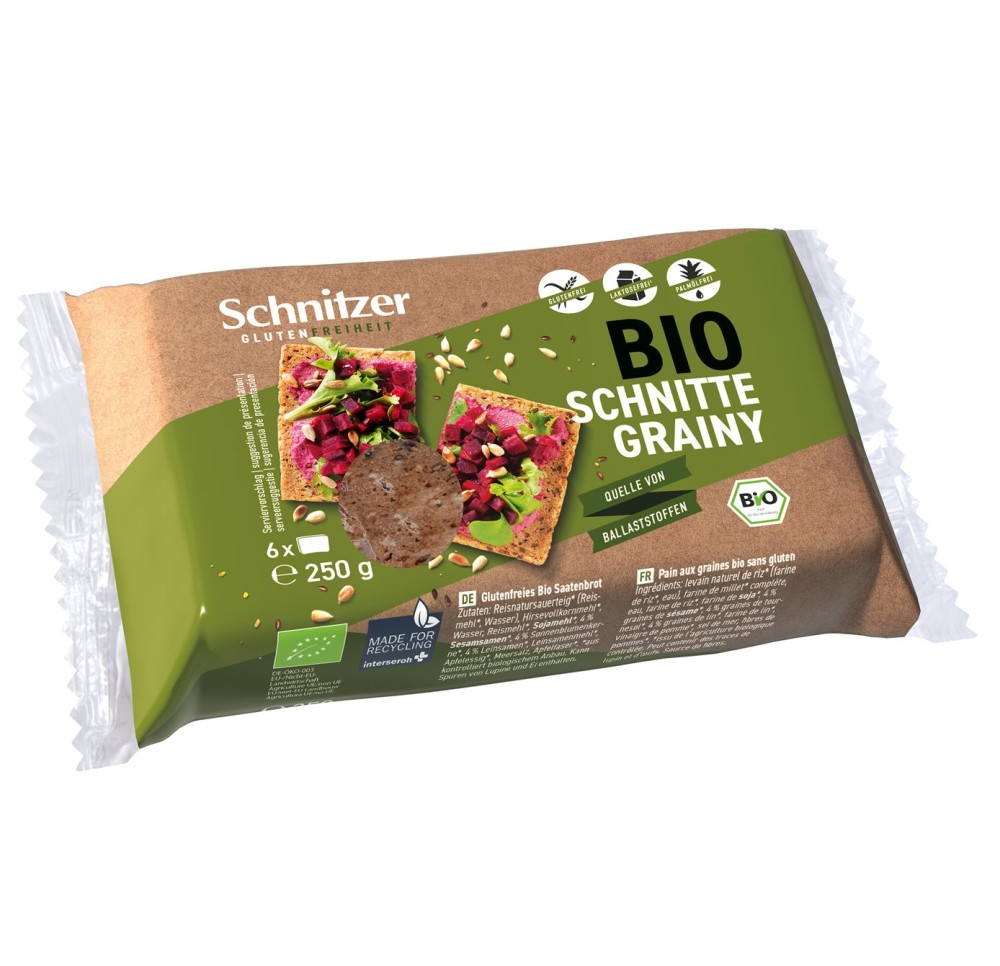 SCHNITZER Bio tranches grainy 250 g