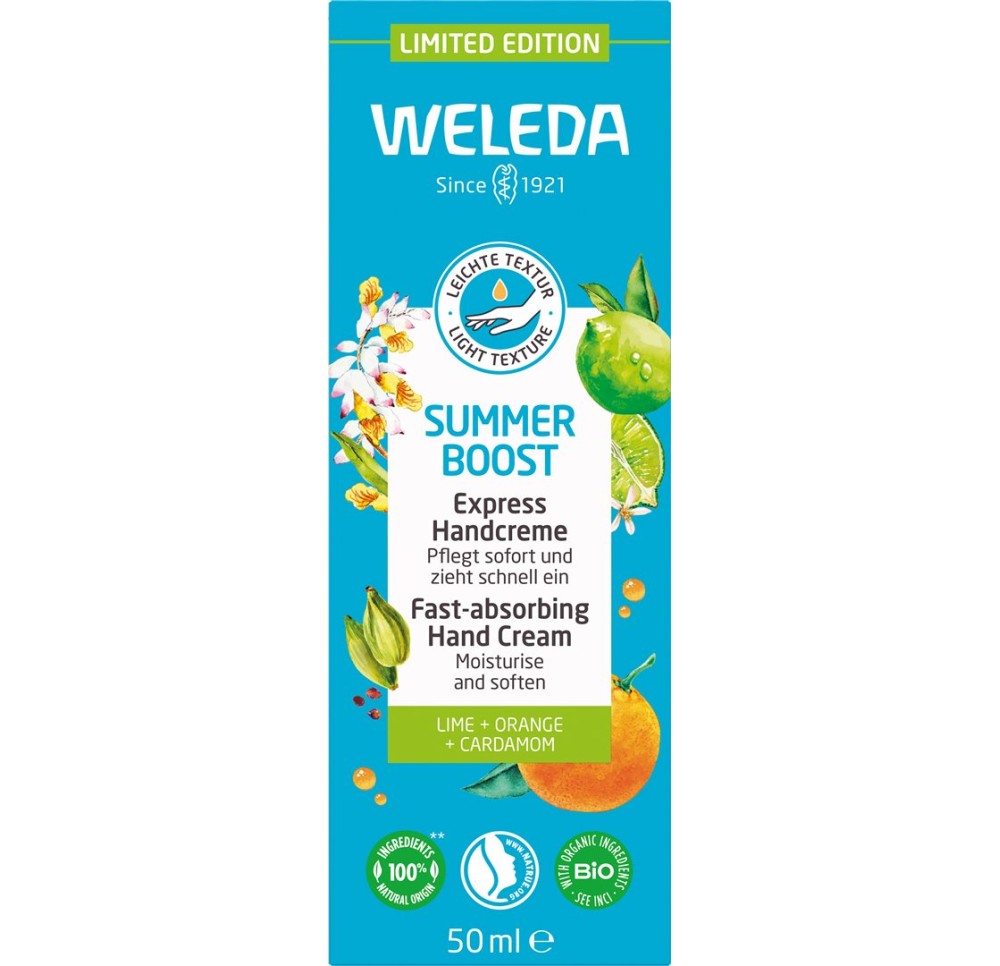 WELEDA crème mains express summer boost tb 50 ml