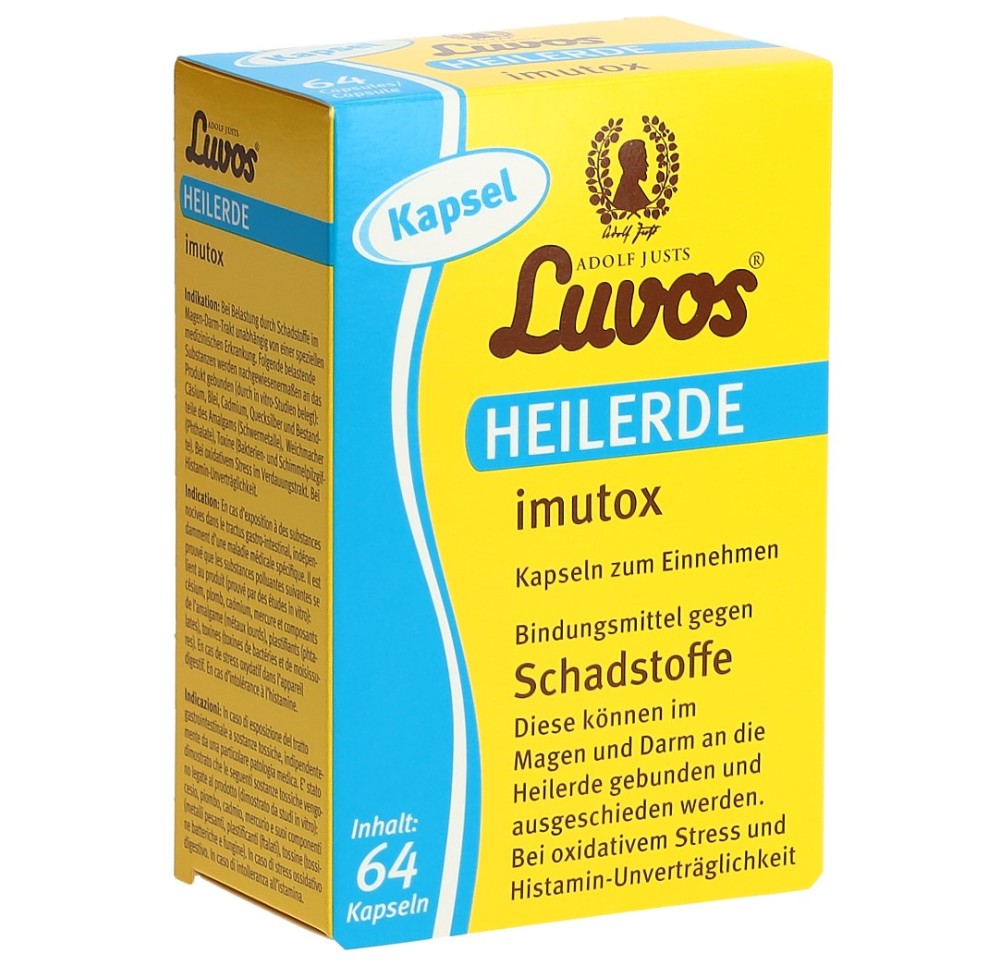 LUVOS argile médicinale imutox caps 64 pce LUVOS argile médicinale imutox caps 64 pce