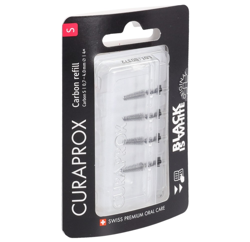 CURAPROX Black is white-CPS Carbon S refill 4 pce