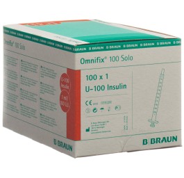 B. BRAUN Omnifix 100 insuline 1ml solo L 100 pce