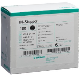 B. BRAUN bouchon IN luer lock jaune 100 pce