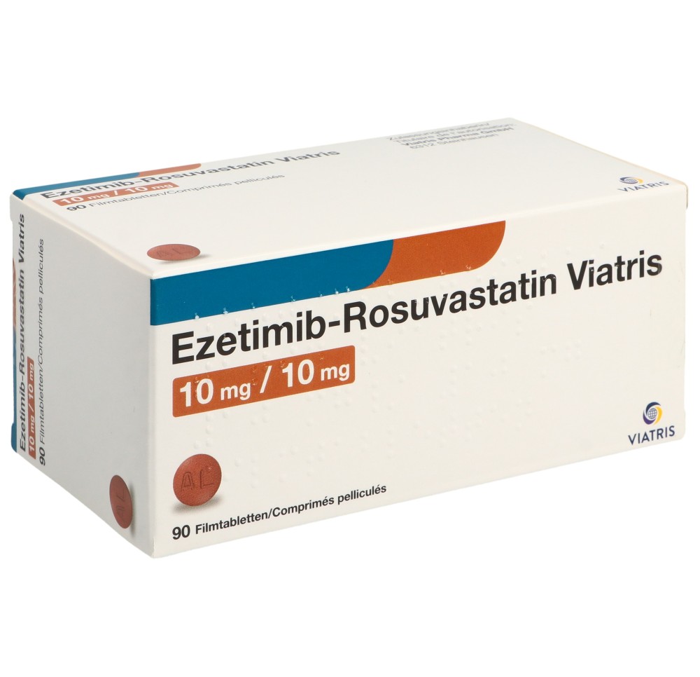 EZETIMIB ROSUVAST Viatris cpr pell 10/10mg 90 pce EZETIMIB ROSUVAST Viatris cpr pell 10/10mg 90 pce