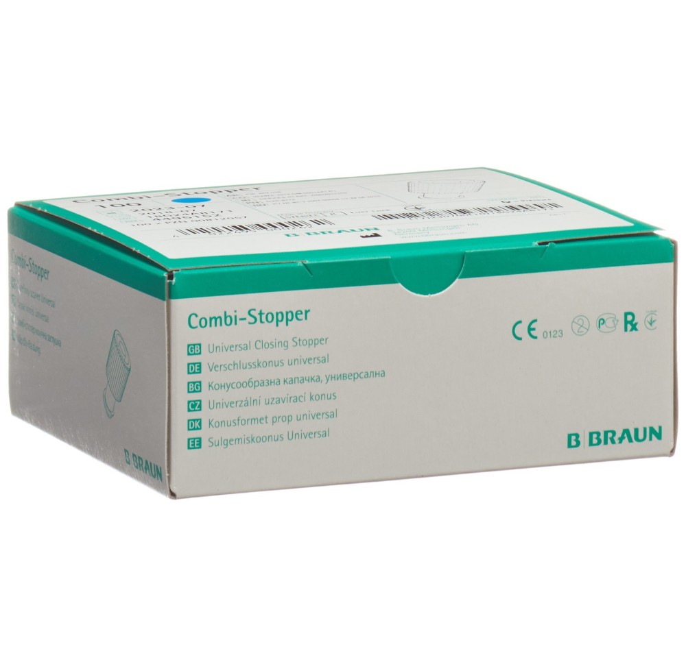B. BRAUN combi cône obturat bleu luer lock 100 pce