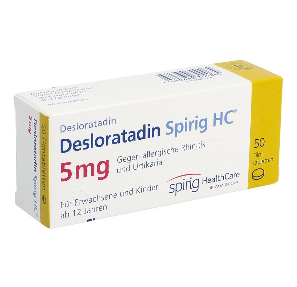 DESLORATADINE Spirig HC cpr pell 5 mg 50 pce DESLORATADINE Spirig HC cpr pell 5 mg 50 pce