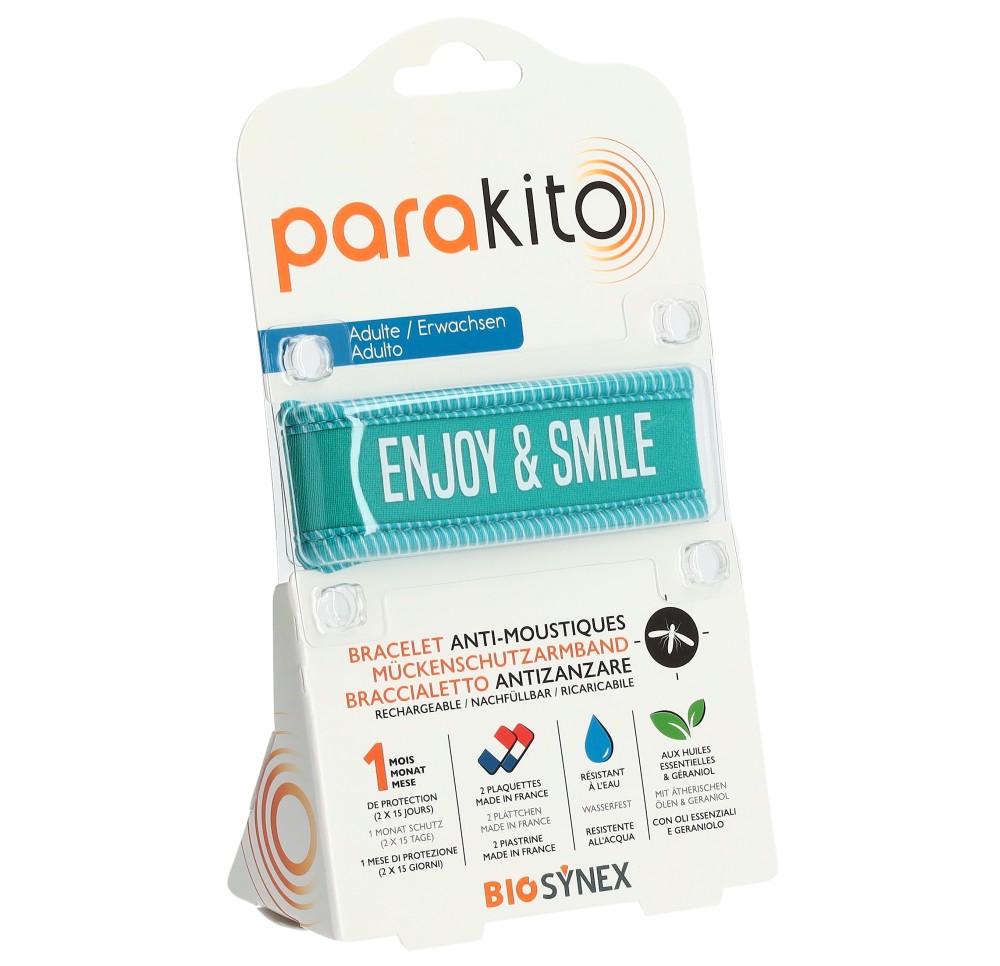 PARAKITO bracelet adulte Enjoy and Smile bleu PARAKITO bracelet adulte Enjoy and Smile bleu