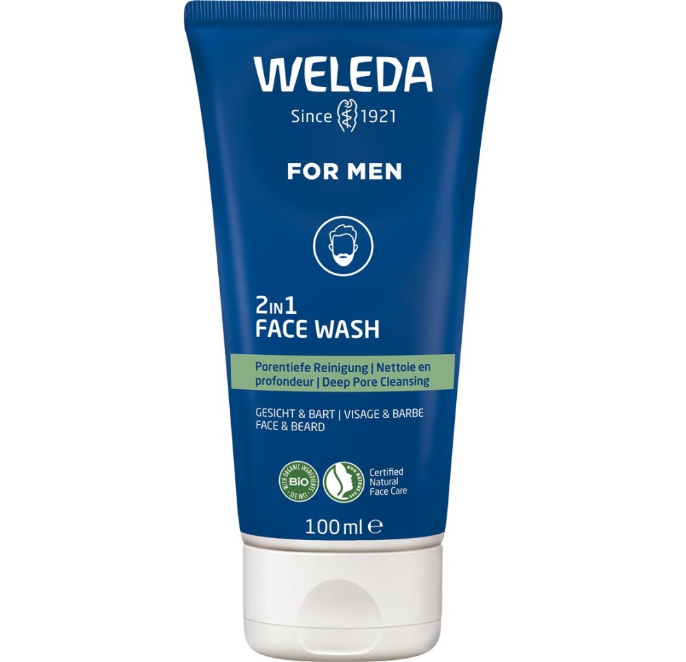 WELEDA FOR MEN 2en1 face wash tb 100 ml