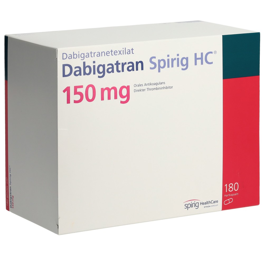 DABIGATRAN Spirig HC caps 150 mg 180 pce DABIGATRAN Spirig HC caps 150 mg 180 pce