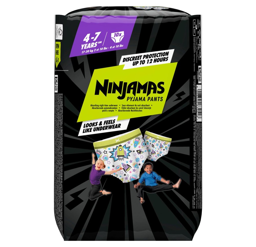 PAMPERS Ninjamas culott pyjamas garç 4-7 a 10 pce