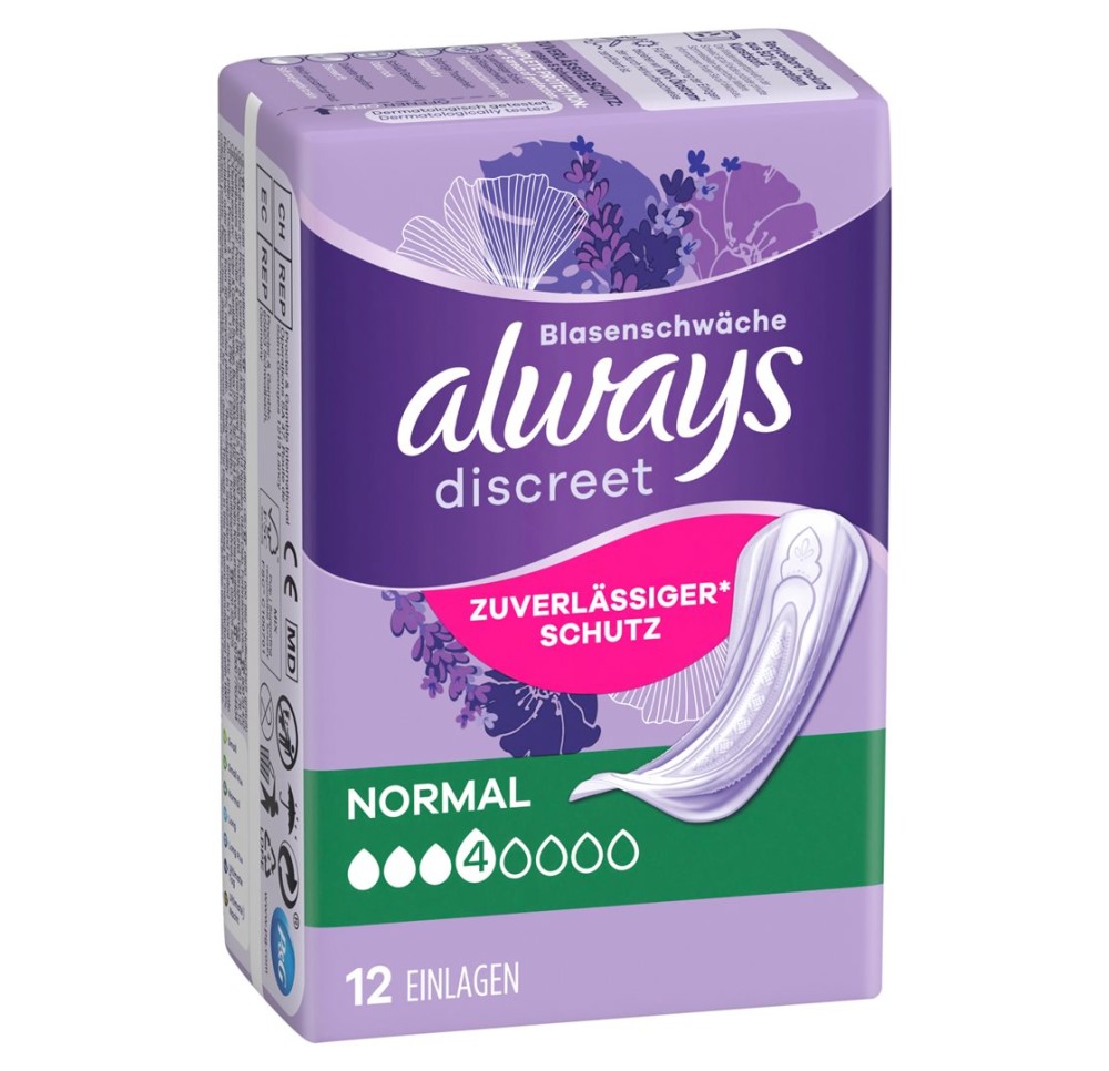 ALWAYS Discreet incontinence Normal (n) 12 pce