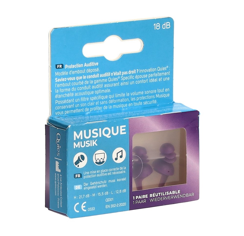 QUIES Specific musique 1 paire QUIES Specific musique 1 paire