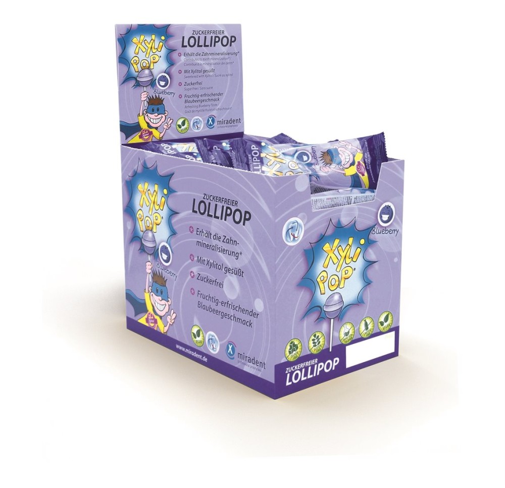 MIRADENT Xylipop Sucette myrtil présent 50pce