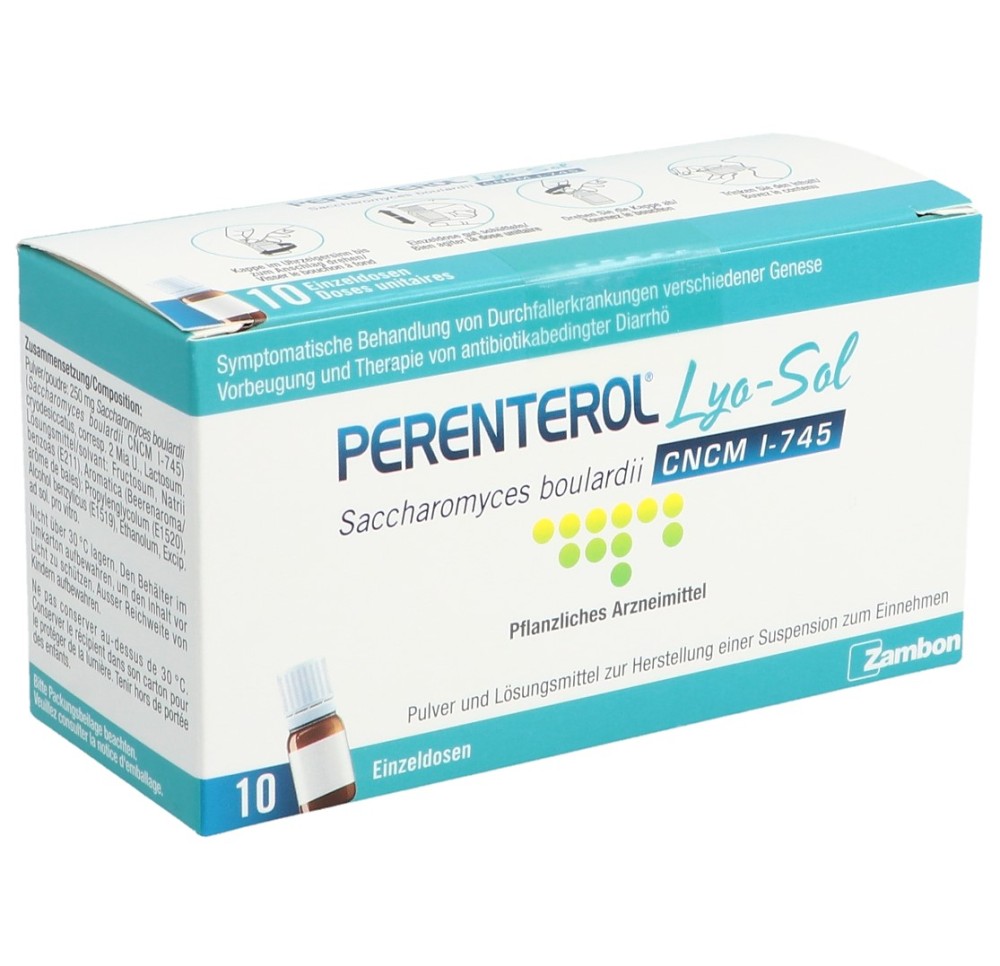 PERENTEROL Lyo-Sol pdr p susp fl 10 pce PERENTEROL Lyo-Sol pdr p susp fl 10 pce