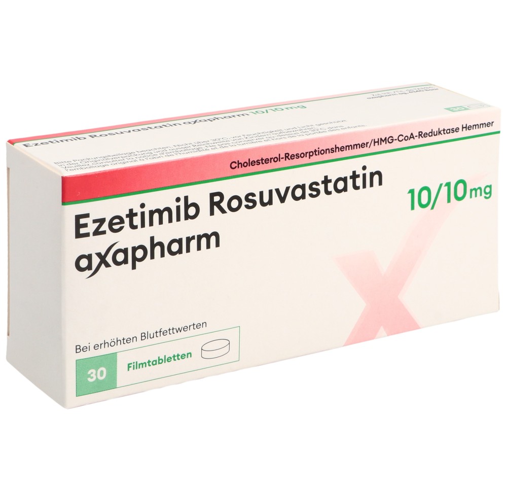 EZETIMIB ROSUVAST axapharm cpr pell 10/10mg 30 pce EZETIMIB ROSUVAST axapharm cpr pell 10/10mg 30 pce