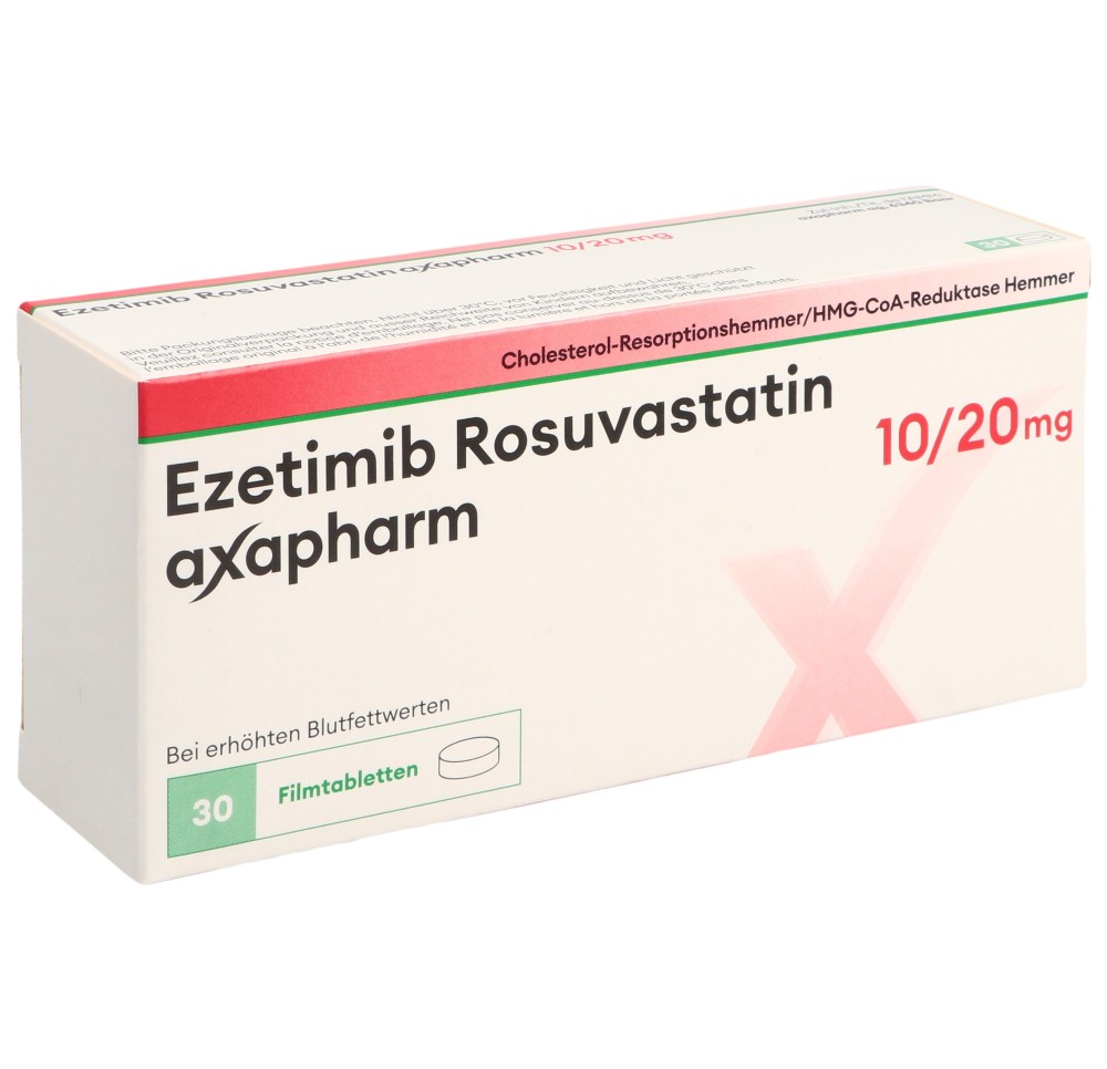 EZETIMIB ROSUVAST axapharm cpr pell 10/20mg 30 pce EZETIMIB ROSUVAST axapharm cpr pell 10/20mg 30 pce
