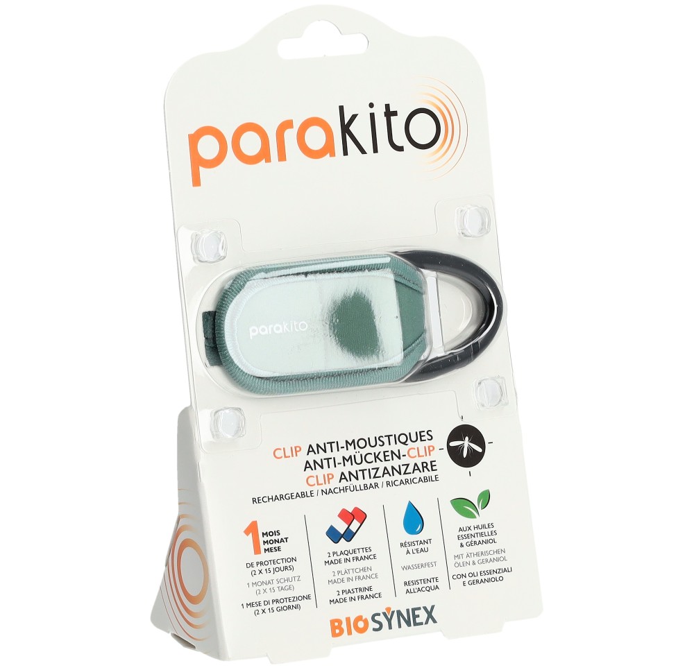 PARAKITO clips pour poussette sac à dos kaki