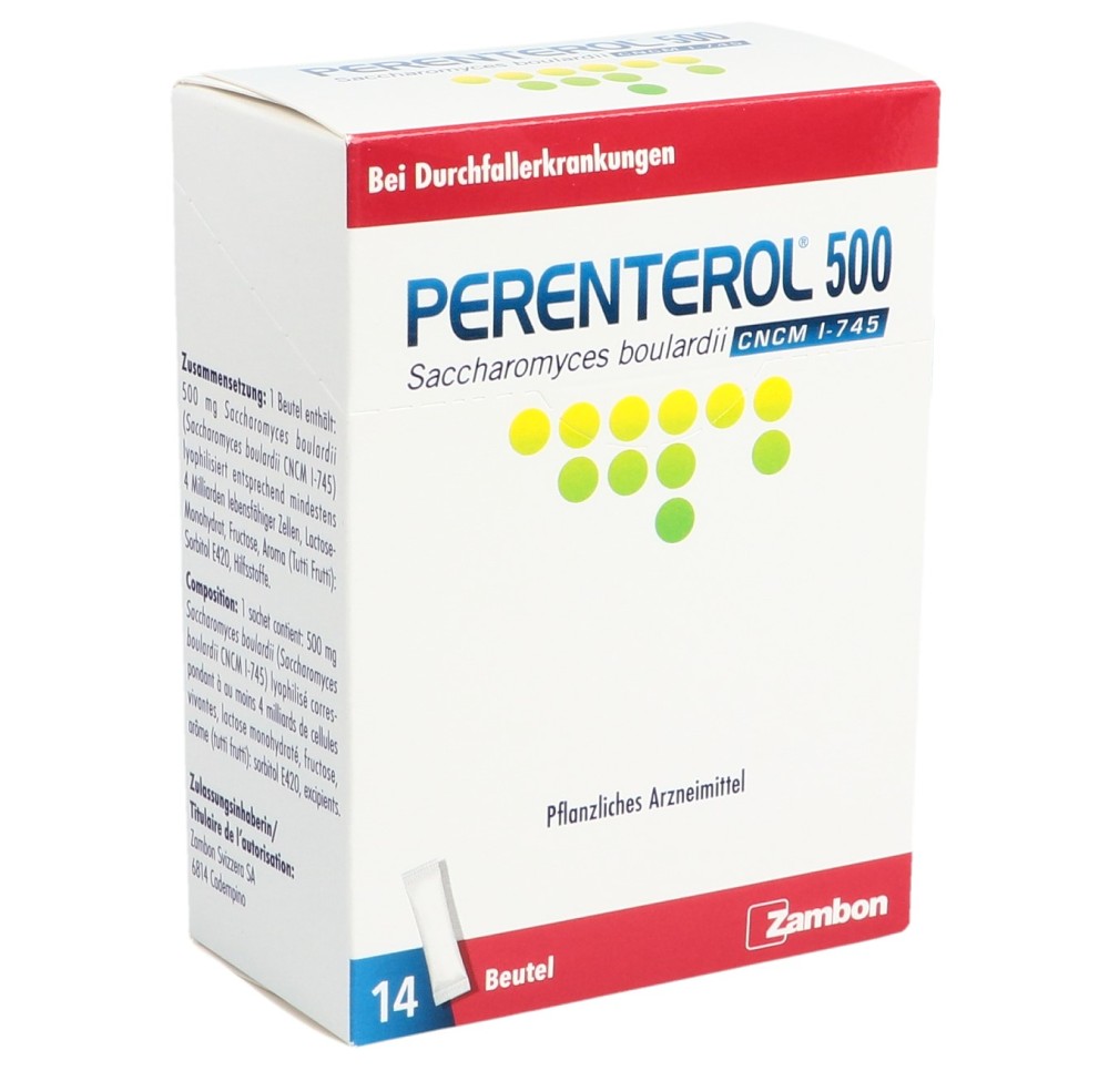 PERENTEROL pdr 500 mg sach 14 pce PERENTEROL pdr 500 mg sach 14 pce