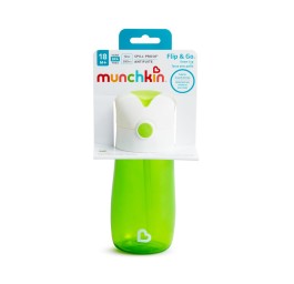 MUNCHKIN Flip & Go gourde avec paille 355ml 18M+