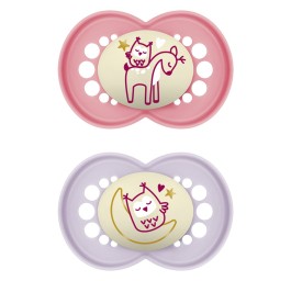 MAM Night lolette sil 6-16m Girl 2 pce