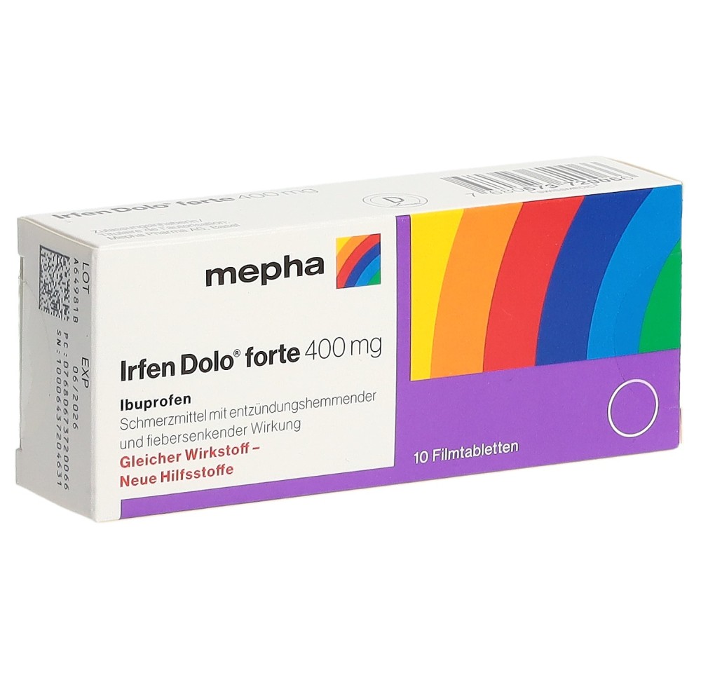 IRFEN DOLO forte cpr pell 400 mg 10 pce IRFEN DOLO forte cpr pell 400 mg 10 pce