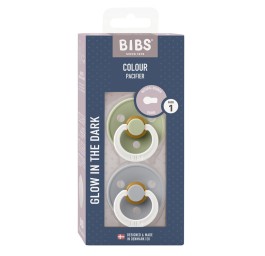 BIBS Colour Latex Round 0-6m sage gl clo gl 2 pce