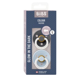 BIBS Colour Latex Round 0-6m iron gl bl gl 2 pce