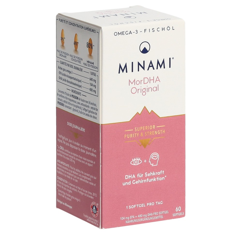 MINAMI MorDHA Original Softgels bte 60 pce MINAMI MorDHA Original Softgels bte 60 pce