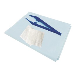 RAUCOSET pince anatomique bleue stérile