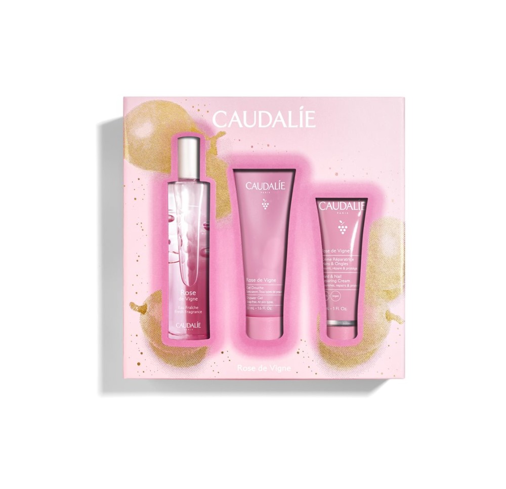 CAUDALIE Coff Noël24 Rose Vigne 3 pce