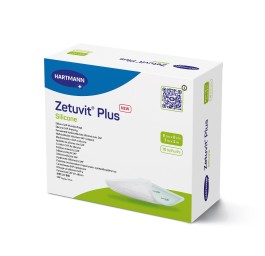 ZETUVIT Plus Silicone 8x8cm (nouveau) 10 pce