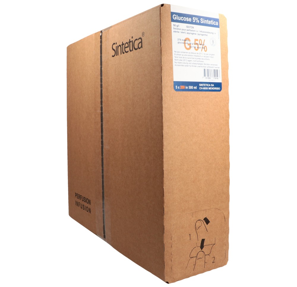 GLUC Sintetica 5 % 250ml in 500ml poche 5 pce GLUC Sintetica 5 % 250ml in 500ml poche 5 pce