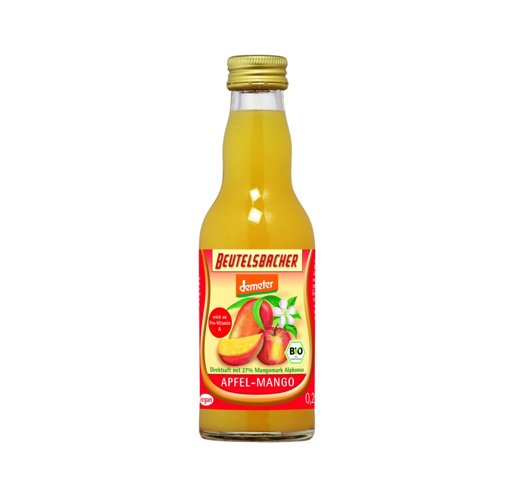 BEUTELSBACHER jus pomme mangue bio 200 ml