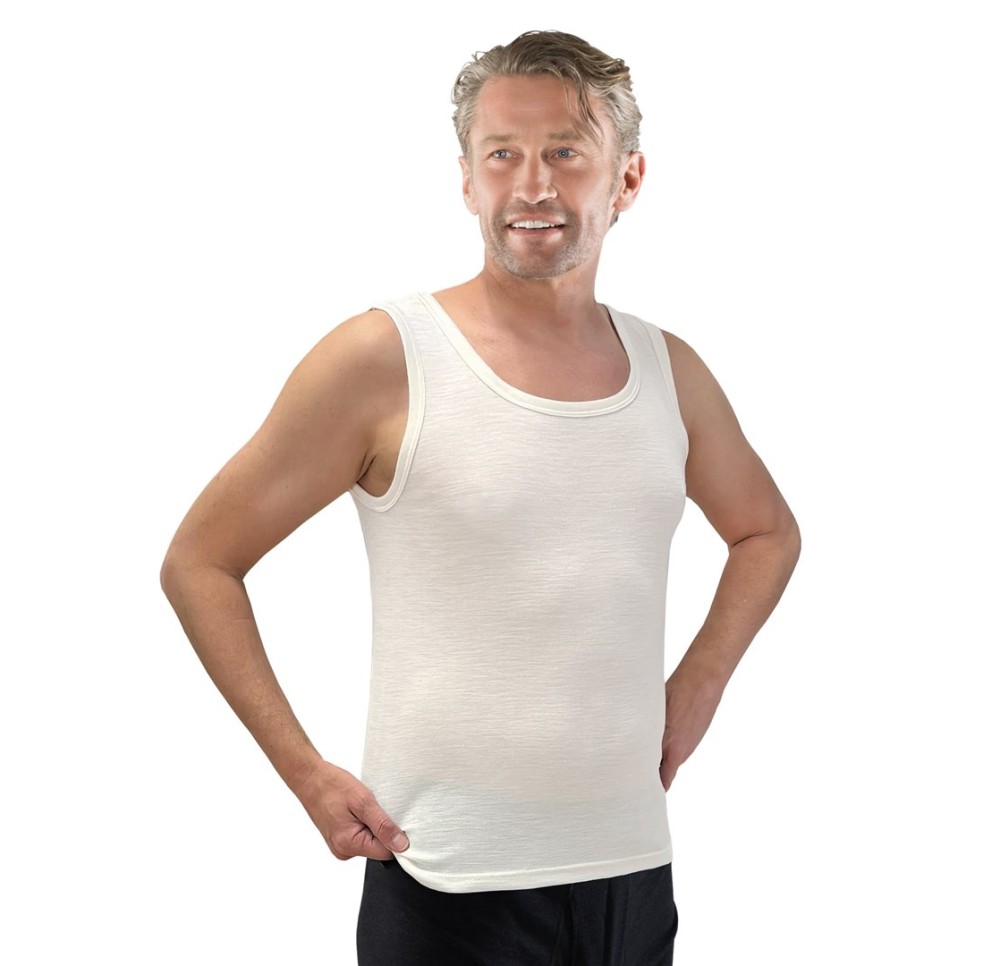 EUSANA hommes spencer XL bretelles larges ivoire EUSANA hommes spencer XL bretelles larges ivoire