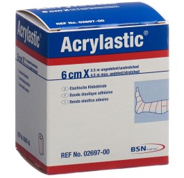 ACRYLASTIC bande adhésive 2.5mx6cm élastique