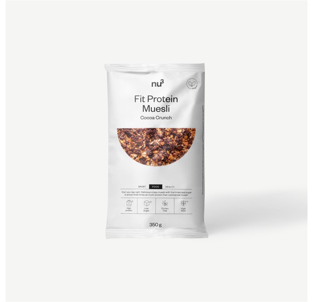 NU3 Fit muesli protéinée cocoa crunch sach 350 g NU3 Fit muesli protéinée cocoa crunch sach 350 g