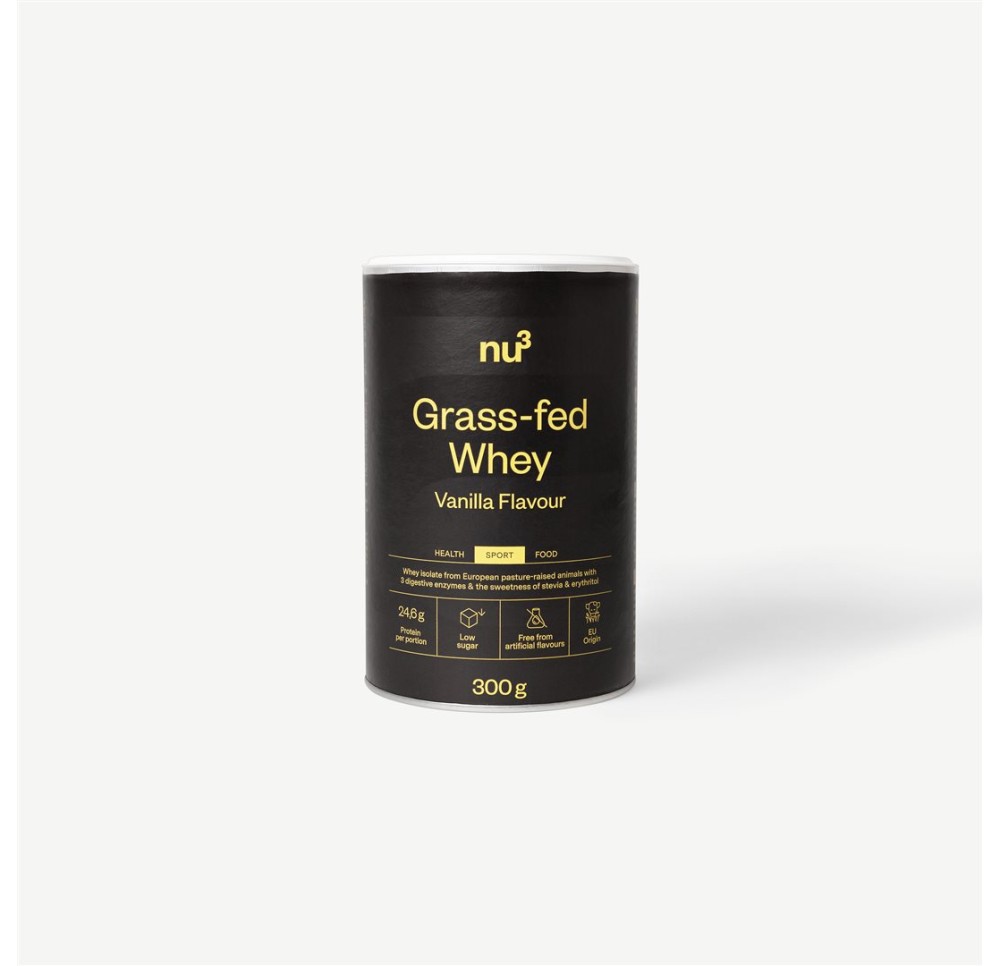 NU3 nourrie herbe lactosérum poudre vanille 300 g NU3 nourrie herbe lactosérum poudre vanille 300 g