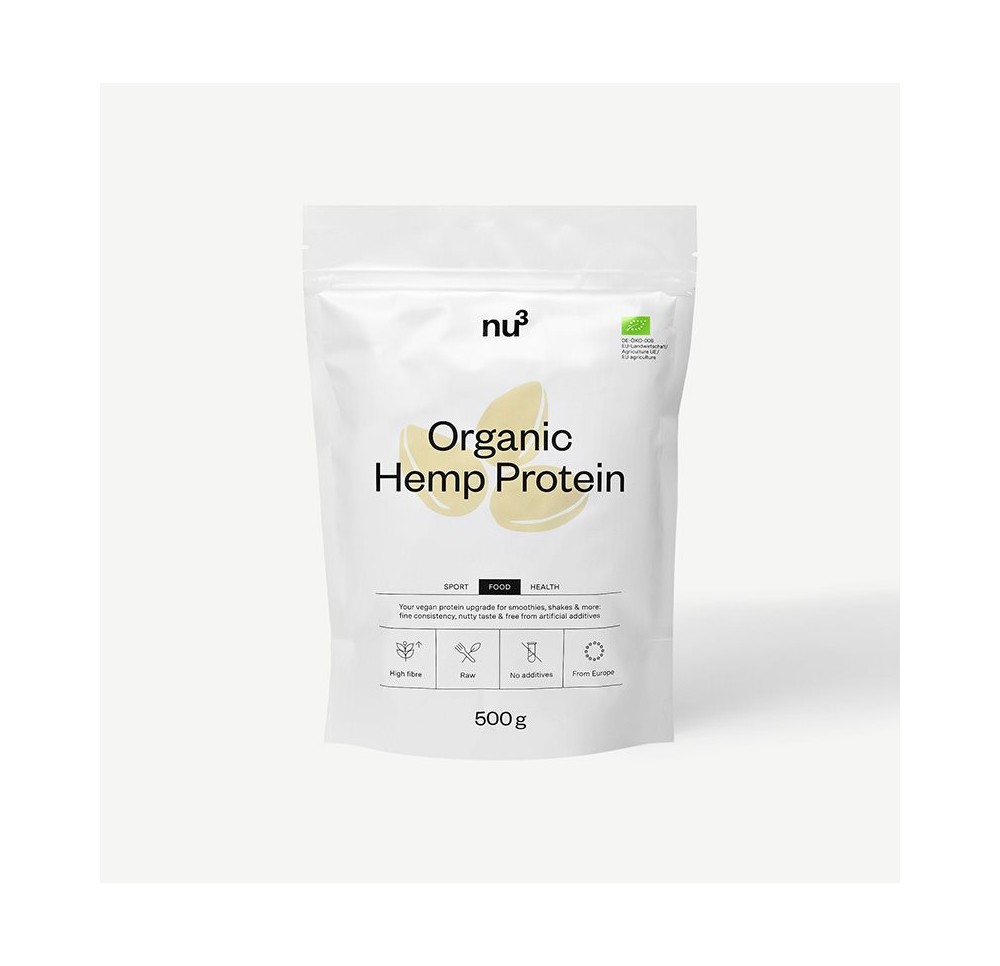 NU3 protéine de graines de chanvre bio bte 500 g NU3 protéine de graines de chanvre bio bte 500 g
