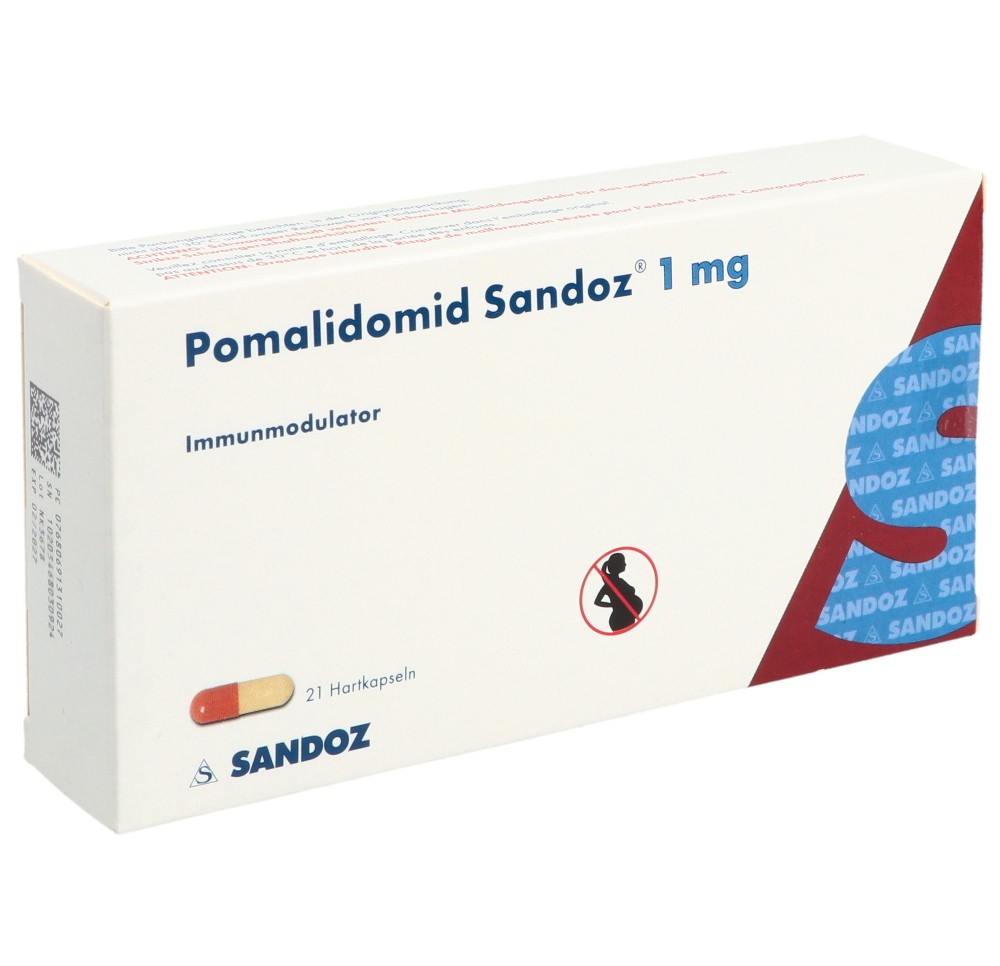 POMALIDOMIDE Sandoz caps 1 mg 21 pce POMALIDOMIDE Sandoz caps 1 mg 21 pce