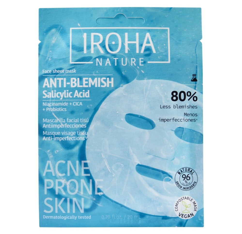 IROHA Nature Anti-Blemi Face Sh Mask