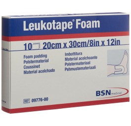 LEUKOTAPE FOAM plaque caoutch mouss 20x30cm 10 pce