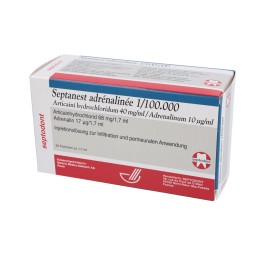 SEPTANEST ADRÉNALINÉE 1/100000 50 cartouche 1.7 ml