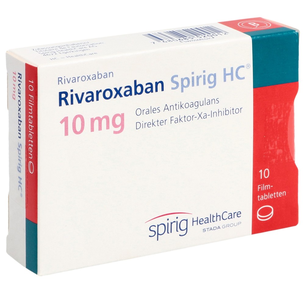 RIVAROXABAN Spirig HC cpr pell 10 mg 10 pce RIVAROXABAN Spirig HC cpr pell 10 mg 10 pce
