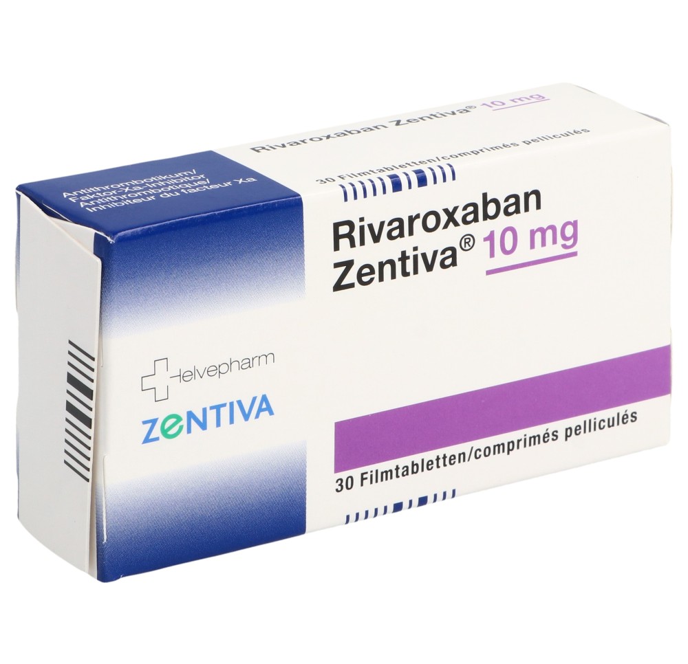 RIVAROXABAN Zentiva cpr pell 10 mg 30 pce RIVAROXABAN Zentiva cpr pell 10 mg 30 pce