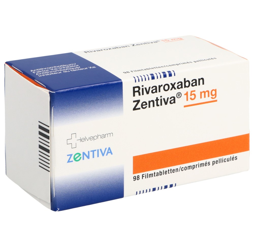 RIVAROXABAN Zentiva cpr pell 15 mg 98 pce RIVAROXABAN Zentiva cpr pell 15 mg 98 pce