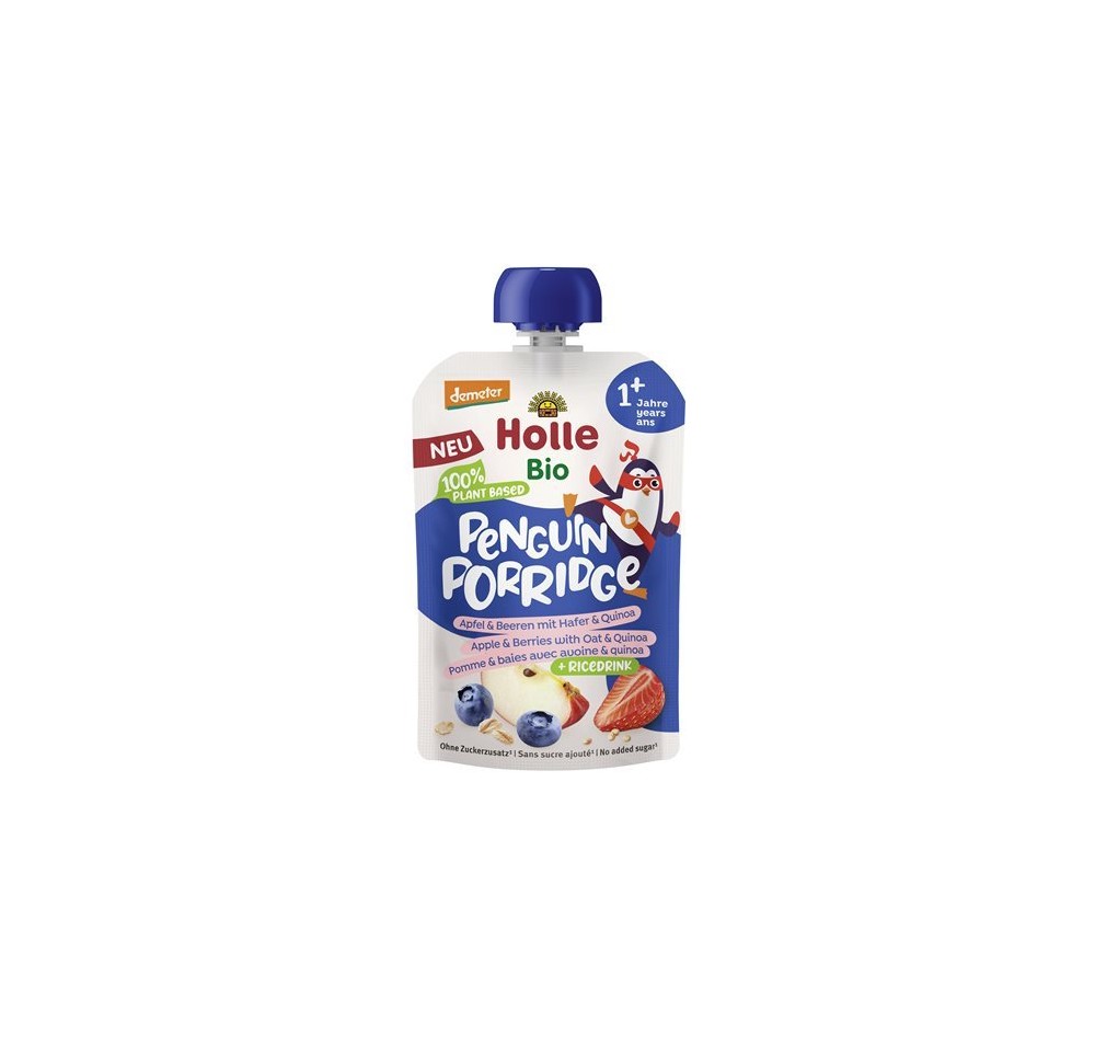 HOLLE Penguin Porridge pomme bai avoine quin 110 g HOLLE Penguin Porridge pomme bai avoine quin 110 g