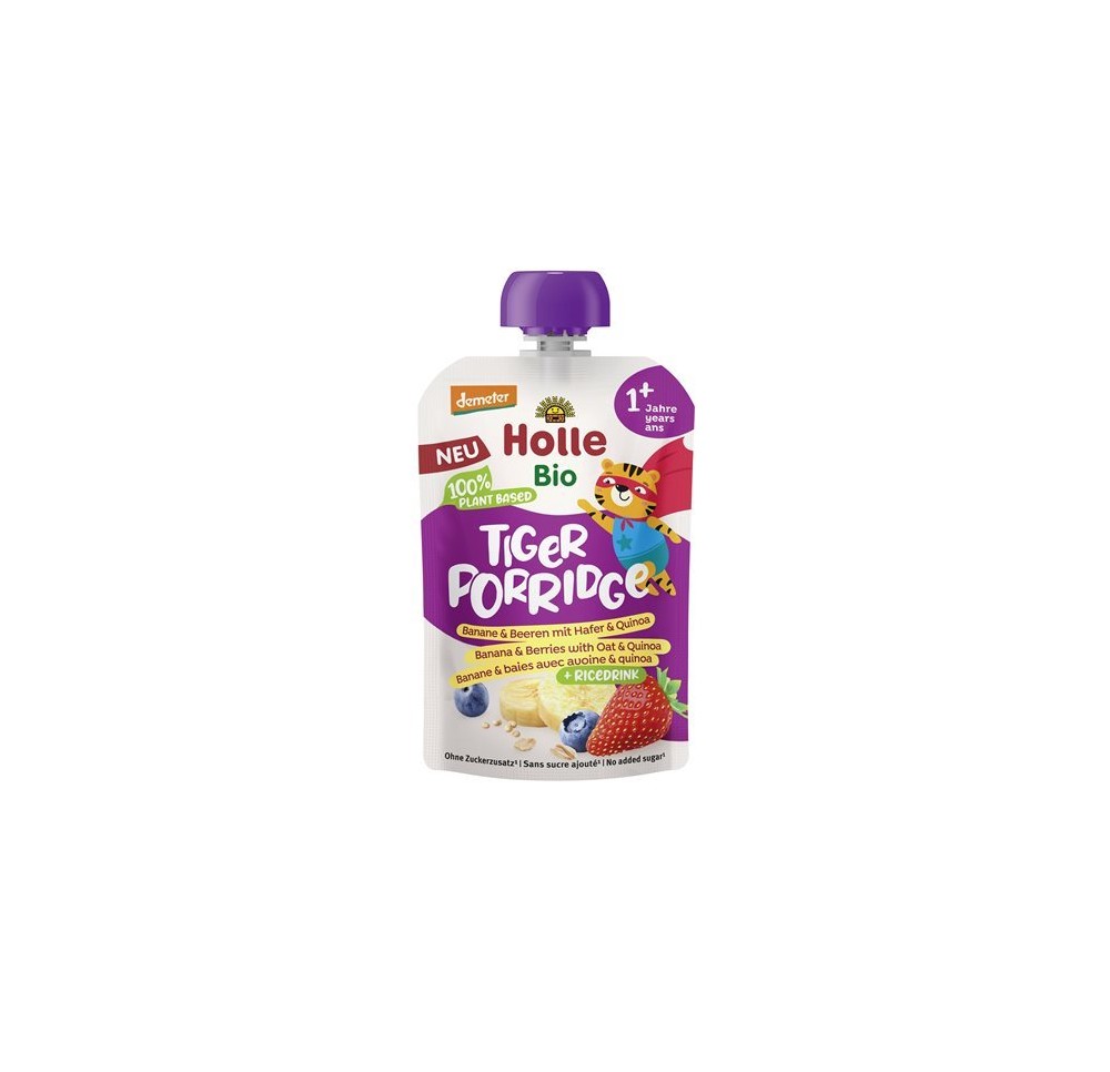 HOLLE Tiger Porridge banane bai avoine quin 110 g HOLLE Tiger Porridge banane bai avoine quin 110 g